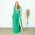 VESTIDO MANGA LONGA TRES LISTRAS PETRA FINA VERDE M